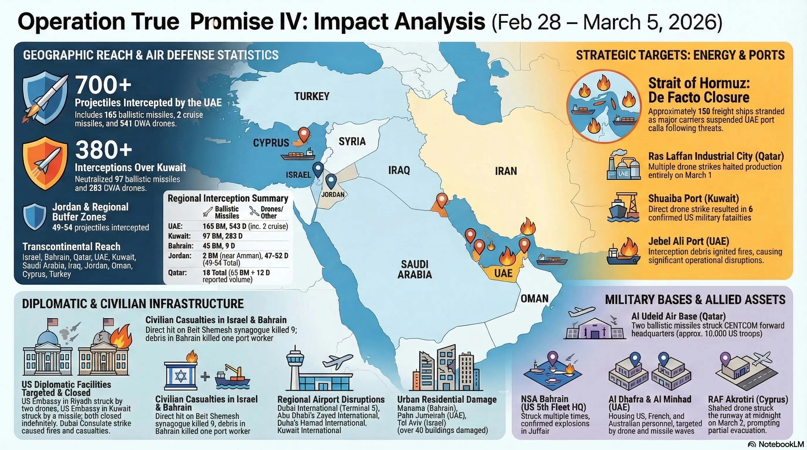 IRANIAN STRIKE MAP-  TARGETS BY COUNTRY